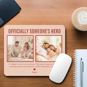 Officially Someone’s Hero First Father's Day Photo Mouse Mat