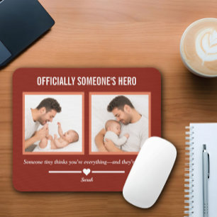Officially Someone’s Hero First Father's Day Photo Mouse Mat
