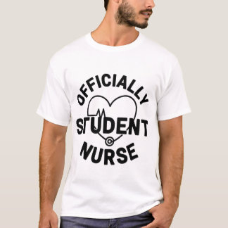 Officially Student Nurse Heart Stethoscope T-Shirt