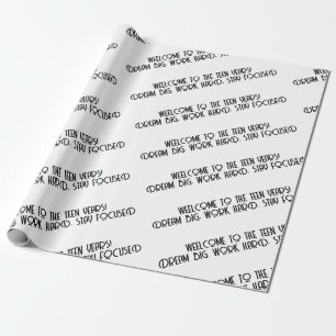 Officially teenager 13th Dream big Motivational Wrapping Paper