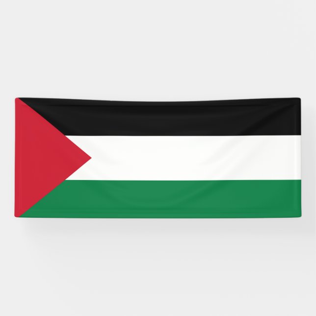 officially the State of Palestine country flag Banner (Horizontal)