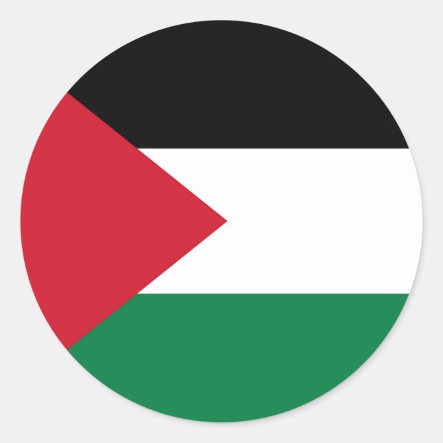 officially the State of Palestine country flag Classic Round Sticker (Front)