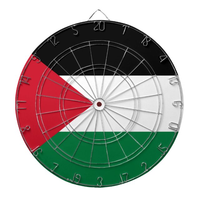 officially the State of Palestine country flag Dartboard (Front)