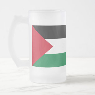 officially the State of Palestine country flag Frosted Glass Beer Mug