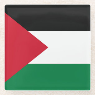 officially the State of Palestine country flag Glass Coaster