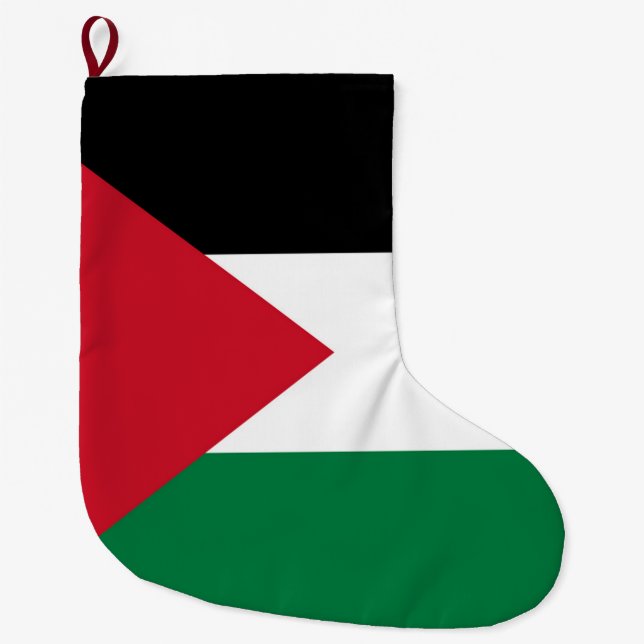 officially the State of Palestine country flag Large Christmas Stocking (Front)