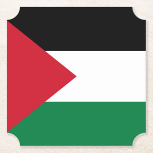 officially the State of Palestine country flag  Paper Coaster