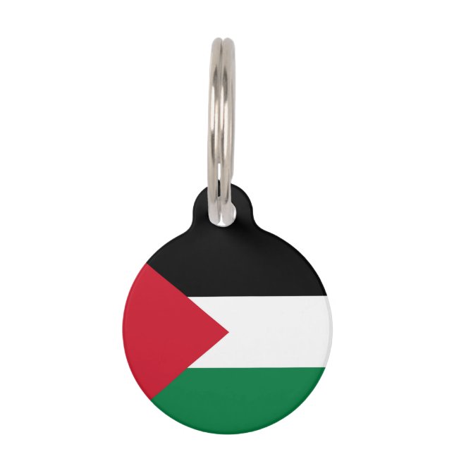 officially the State of Palestine country flag Pet Tag (Front)
