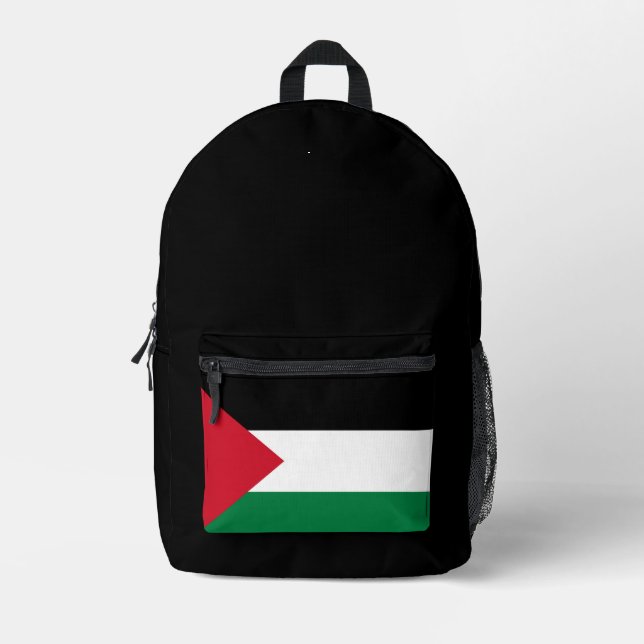 officially the State of Palestine country flag Printed Backpack (Front)