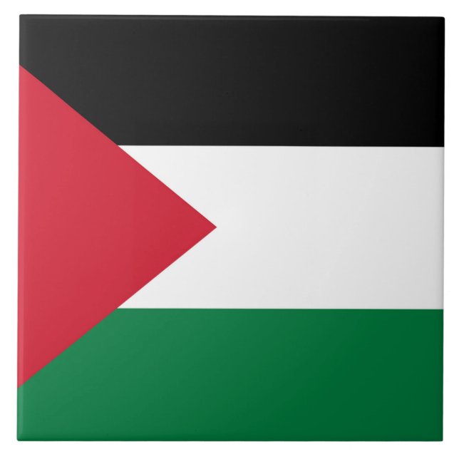 officially the State of Palestine country flag Tile (Front)