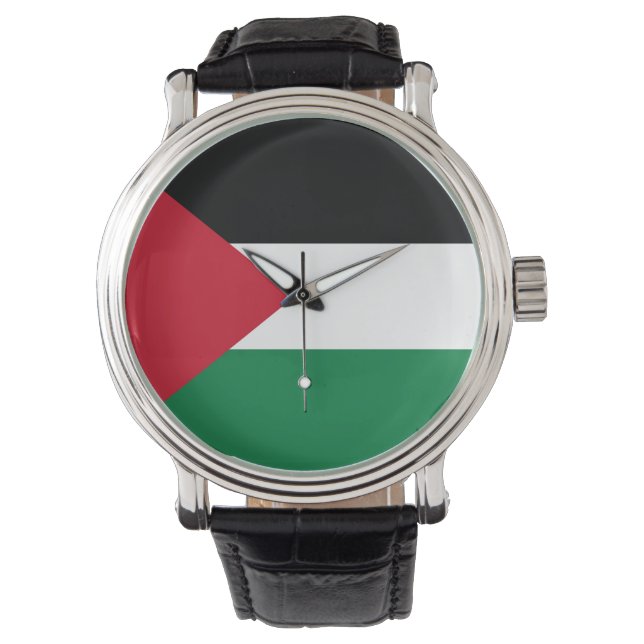 officially the State of Palestine country flag Watch (Front)