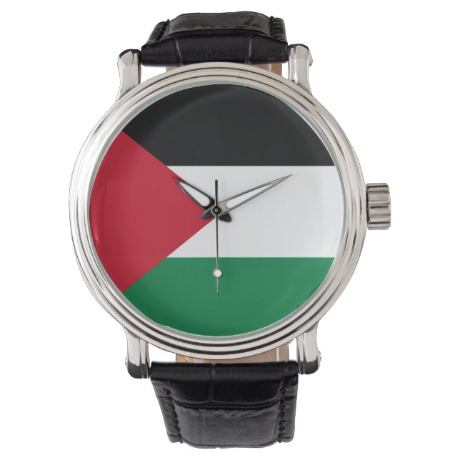 officially the State of Palestine country flag Watch (Front)