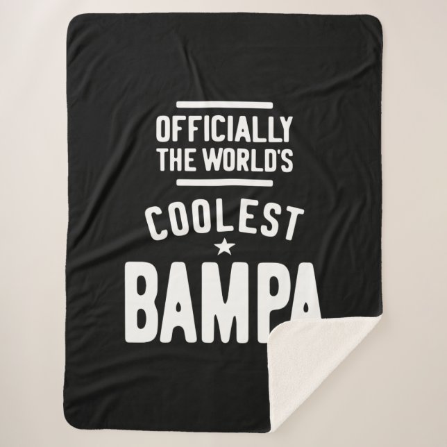 Officially The World's Coolest Bampa Sherpa Blanket (Front)