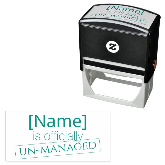Officially un-managed retirement out of home  self-inking stamp (In Situ)