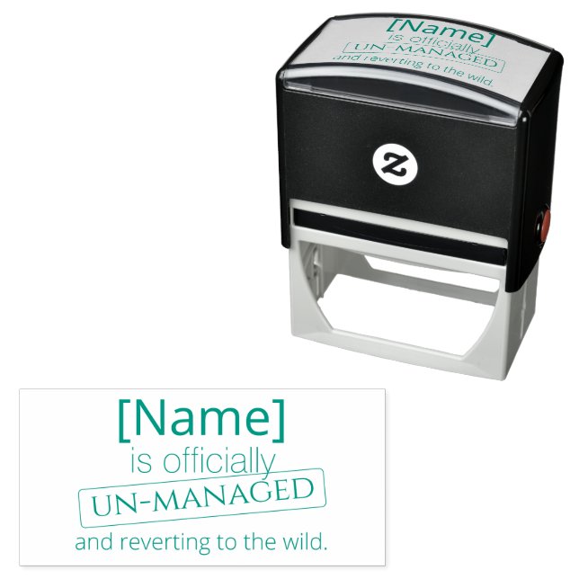 Officially un-managed retirement out of home  self-inking stamp (In Situ)