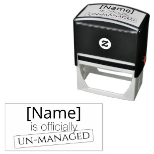 Officially un-managed retirement out of home self-inking stamp