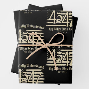 Officially Unburdened By What Has Been Trump 45 47 Wrapping Paper Sheet