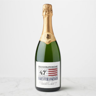 Officially Unburdened By What Has Been Trump 47  Sparkling Wine Label
