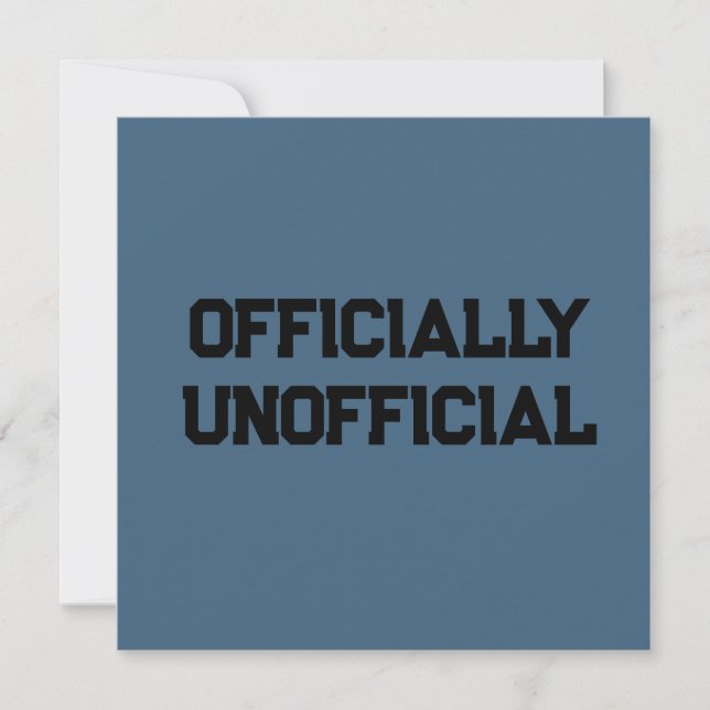 Officially Unofficial Save The Date (Front)