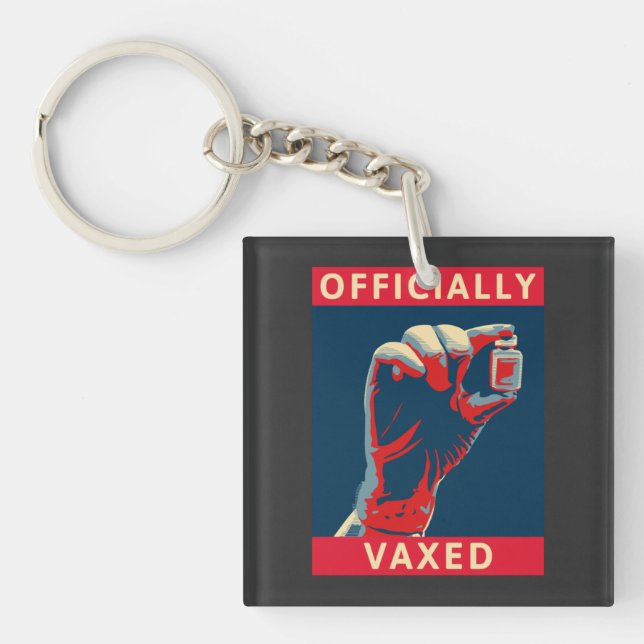 Officially Vaxed Key Ring (Front)