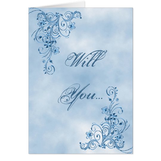 Officiant Greeting Card: Sky Blue Elegance Card