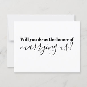 Officiant Proposal Marry Us Invitation