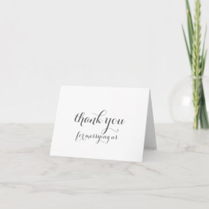 Officiant Thank You Card