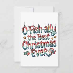 Offishally Best Christmas Ever Fishing Christmas Card