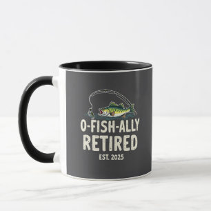 Offishally Retired Est. 2025 Retirement Fisher Dad Mug