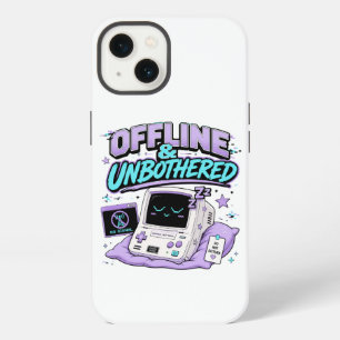 Offline And Unbothered Retro Sticker iPhone 13 Case