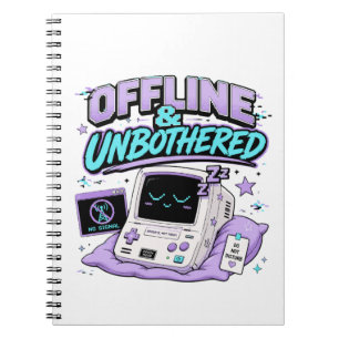 Offline And Unbothered Retro Sticker Notebook
