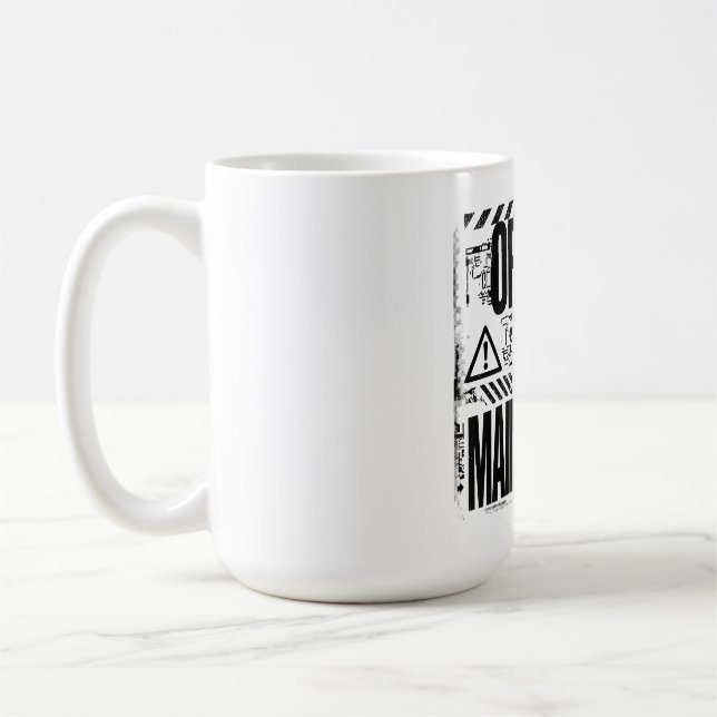 OFFLINE FOR MAINTENANCE | Brutalist Typography Hum Coffee Mug (Left)