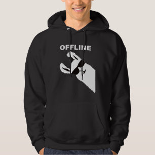 OFFLINE FUN LLAMA ALPACA GAMER GAMING HOODIE