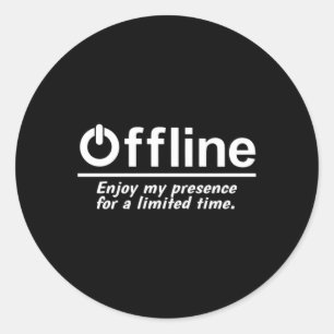 Offline Gamer Classic Round Sticker