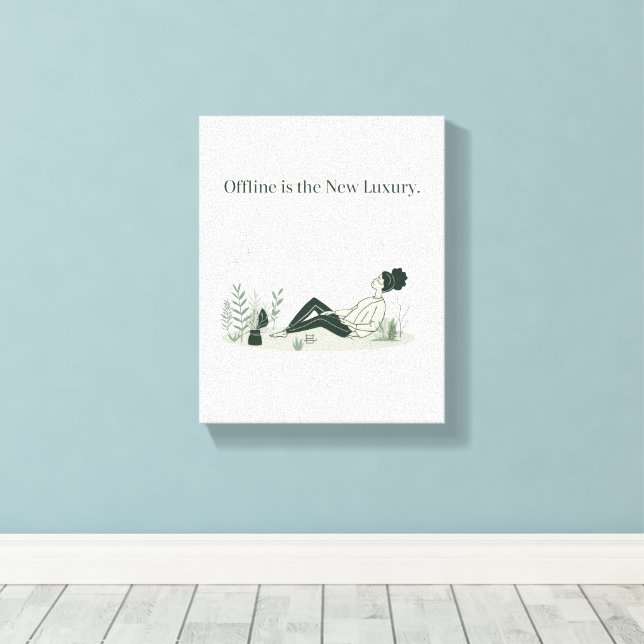 Offline Is the New Luxury print (Insitu(Wood Floor))