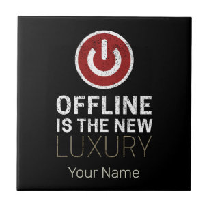 Offline Is The New Luxury Saying Pause Vintage Tile