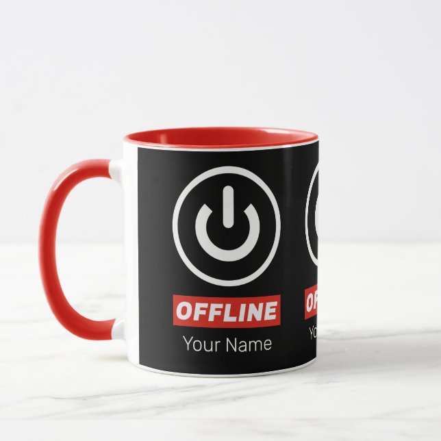 Offline Power Button To Relax Chill Or Switch Off Mug (Left)