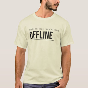 Offline Tech Typography Design T-Shirt