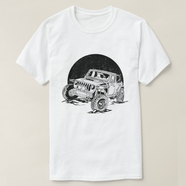 Offroad_Car_black_and_white T-Shirt (Design Front)