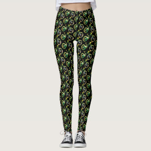 Offroad Downhill Sport Xtreme Watercolor Art Leggings