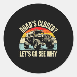 Offroad Racing Dad Sxs 4x4 Off-roading Suv Utv Car Classic Round Sticker