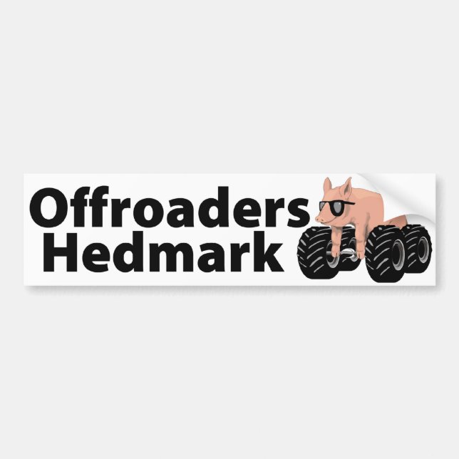 Offroaders Hedmark - Bumper sticker white (Front)