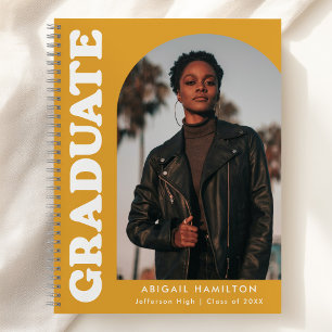 Offset Arch Yellow Orange Graduation Guest Book