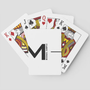 Offset Bold Modern Minimal Company Personal Brand  Playing Cards