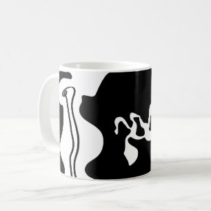Offset Chamber: Abstract Black, White & Red Coffee Mug