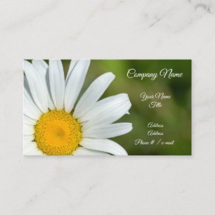 Offset Daisy Floral Business Card