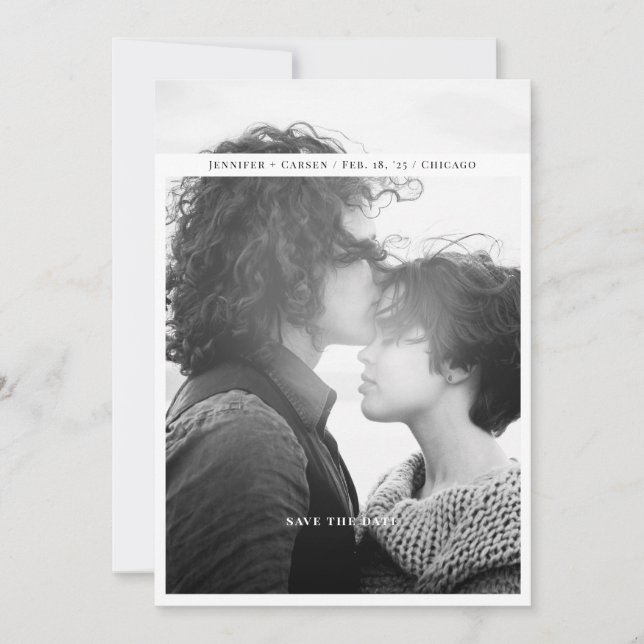 Offset Frame Save the Date card (Front)
