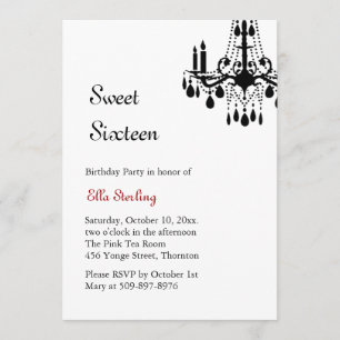 Offset Grand Ballroom Birthday Invitation (white)