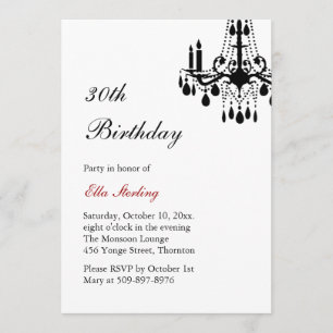 Offset Grand Ballroom Birthday Invitation (white)