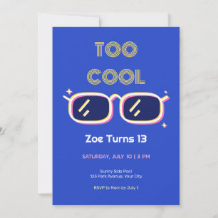 Offset Neon Sunglasses 13th Birthday Invitation